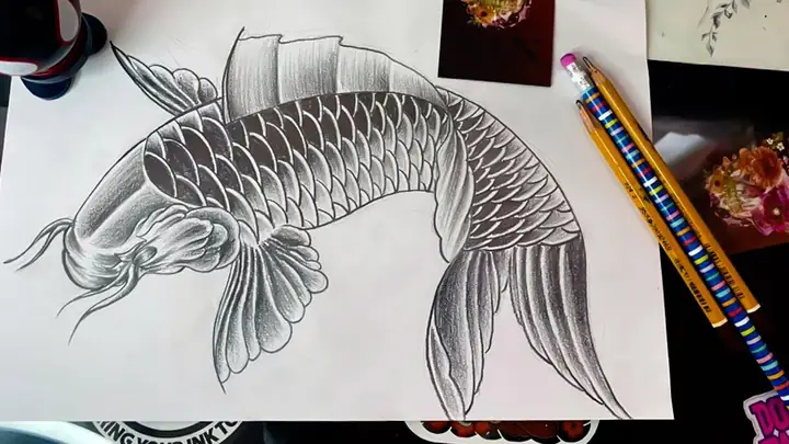Cách Vẽ Đầu Cá Chép