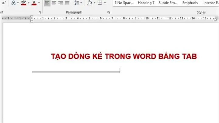 Cách Vẽ Dòng Kẻ Trong Word
