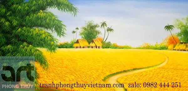 Cách Vẽ Đồng Lúa Chín Vàng
