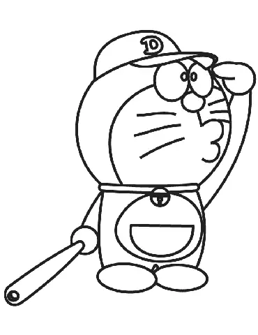 Cách Vẽ Doraemon Bóng Chày