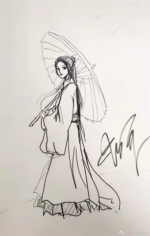Cách Vẽ Dù Cổ Trang
