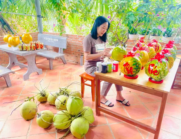Cách Vẽ Dừa Tài Lộc