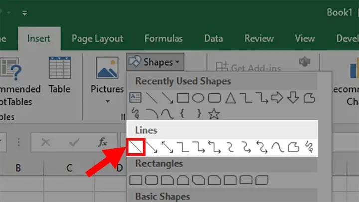 Cách Vẽ Đường Thẳng Trong Excel Cách Vẽ Đường Thẳng Trong Excel