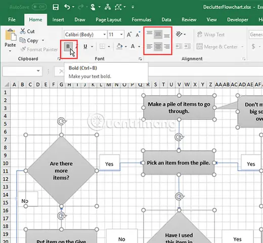 Cách Vẽ Flowchart Bằng Excel