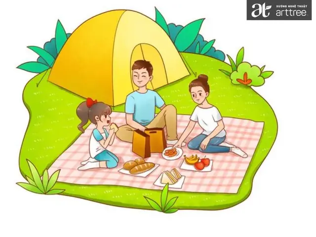 Cách Vẽ Gia Đình Đi Chơi Cách Vẽ Gia Đình Đi Chơi