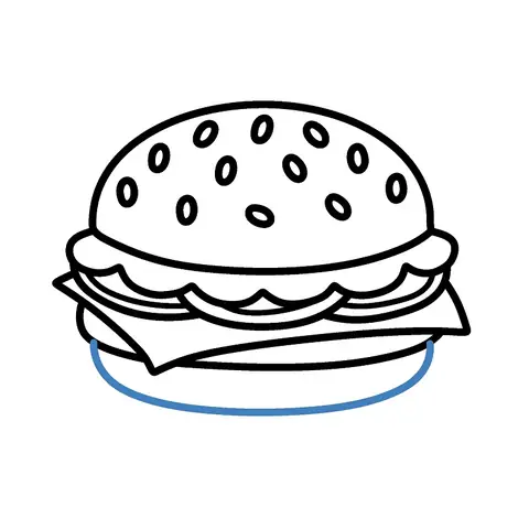 Cách Vẽ Hamburger Đơn Giản