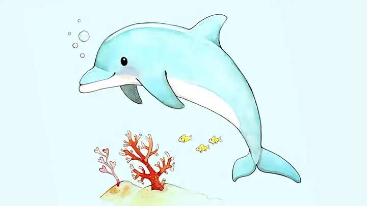 Cách Vẽ Hình Cá Heo