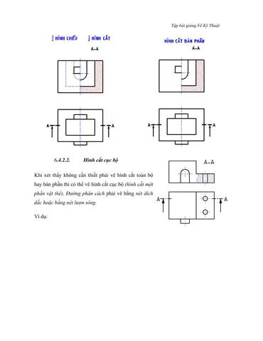 Cách Vẽ Hình Cắt Bán Phần Cách Vẽ Hình Cắt Bán Phần