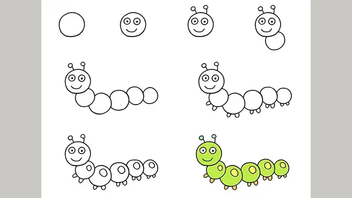 Cách Vẽ Hình Con Sâu Cách Vẽ Hình Con Sâu