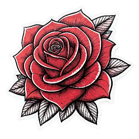 Cách Vẽ Hoa Hồng Tattoo