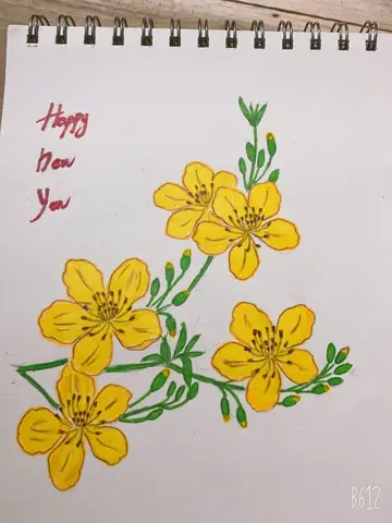 Cách Vẽ Hoa Mai Vàng