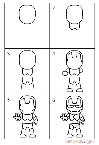 Cách Vẽ Iron Man Chibi Cách Vẽ Iron Man Chibi