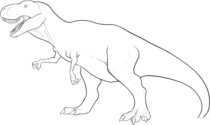 Cách Vẽ Khủng Long T-rex