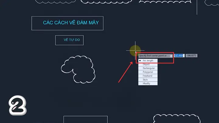 Cách Vẽ Lệnh Đám Mây