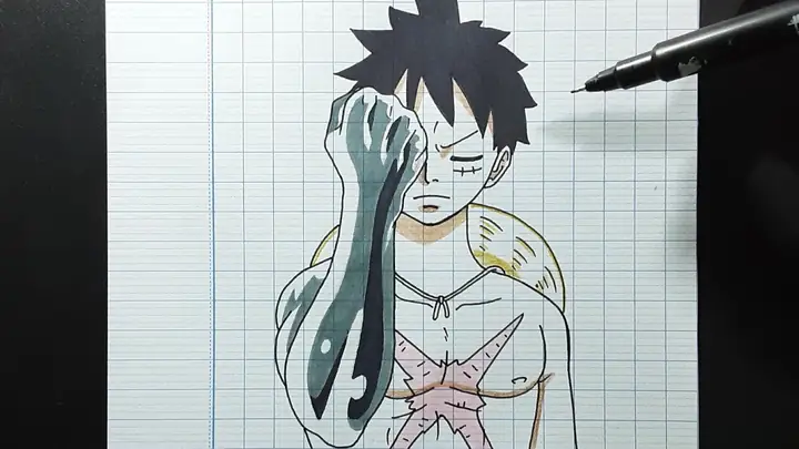 Cách Vẽ Luffy Haki Chi