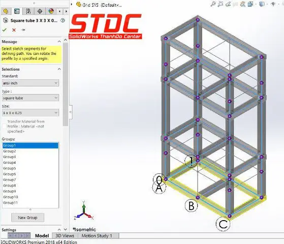 Cách Vẽ Lưới Trong Solidwork