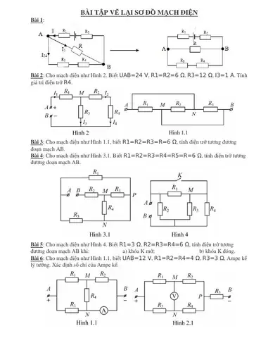 Cách Vẽ Mạch Điện Tương Đương Cách Vẽ Mạch Điện Tương Đương