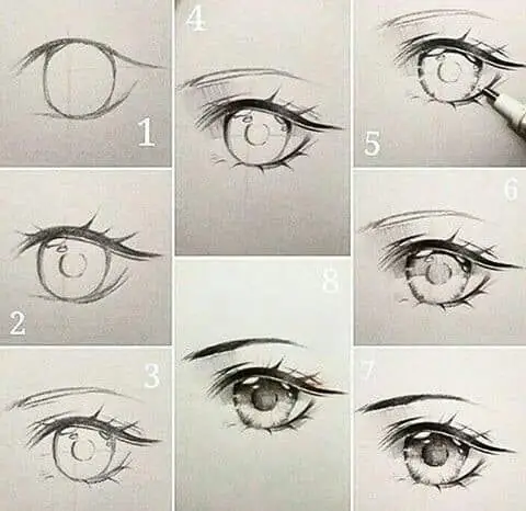 Cách Vẽ Mắt Trên Giấy