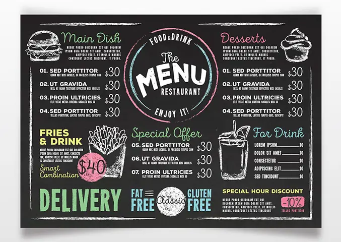 Cách Vẽ Menu Cực Đẹp