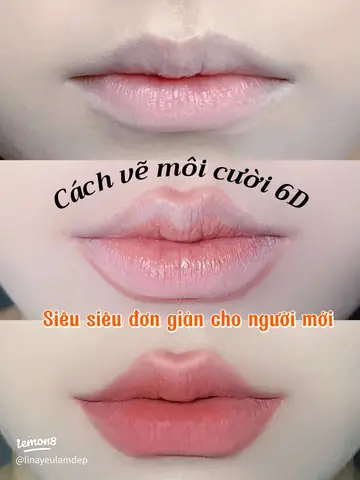 Cách Vẽ Môi Cười 3d
