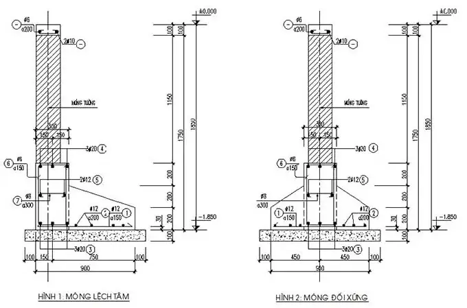 Cách Vẽ Móng Trong Cad