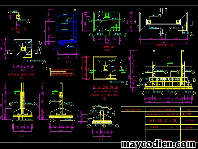 Cách Vẽ Móng Trong Cad