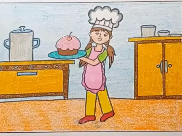 Cách Vẽ Mũ Nấu Ăn