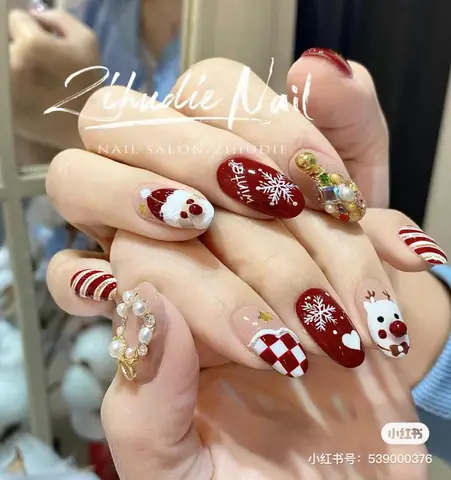 Cách Vẽ Nail Noel Dep