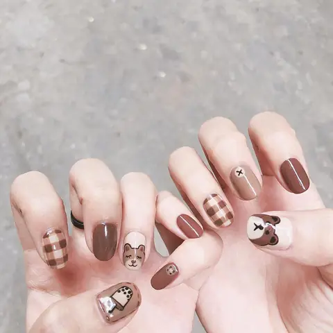Cách Vẽ Nail Trà Sữa