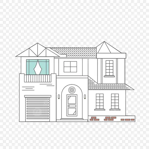 Cách Vẽ Ngôi Nhà Biệt Thự