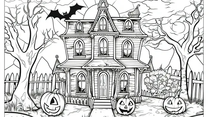 Cách Vẽ Ngôi Nhà Halloween