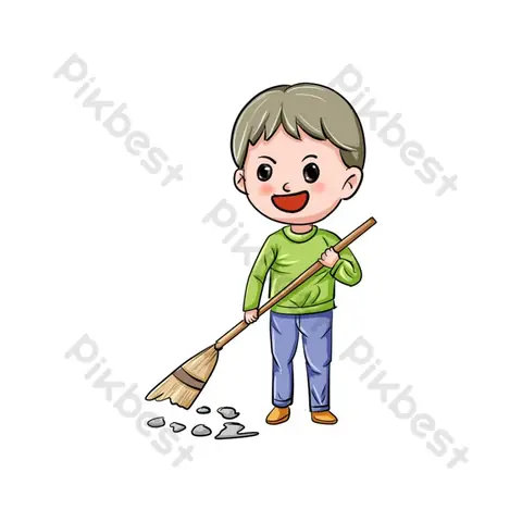Cách Vẽ Người Quét Nhà