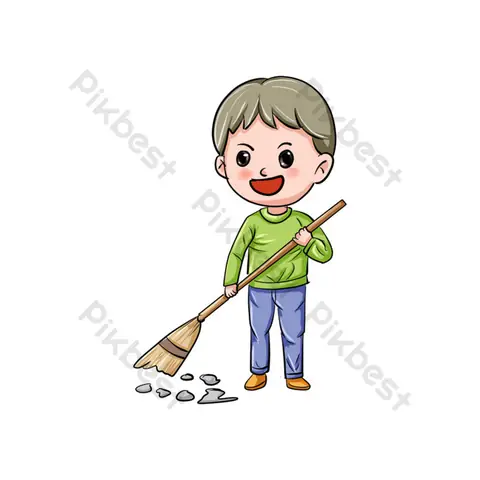 Cách Vẽ Người Quét Nhà