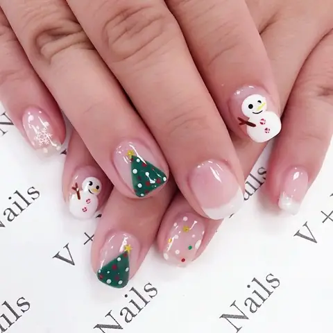 Cách Vẽ Người Tuyết Nail