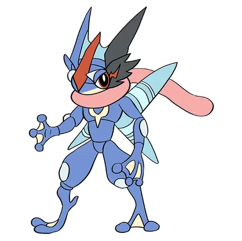 Cách Vẽ Pokemon Ash Greninja
