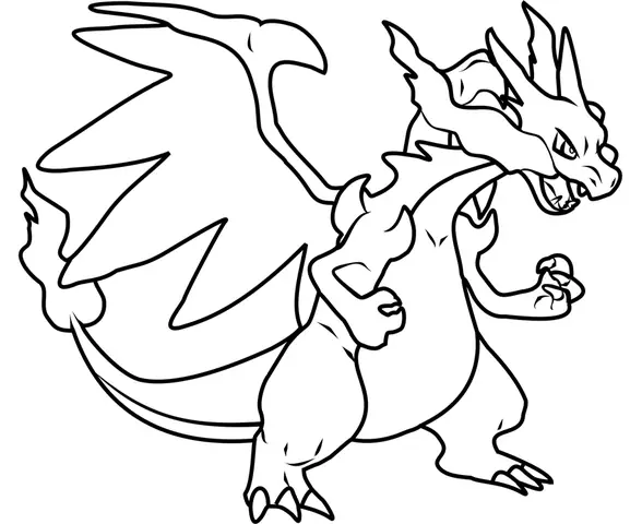 Cách Vẽ Pokemon Mega Charizard
