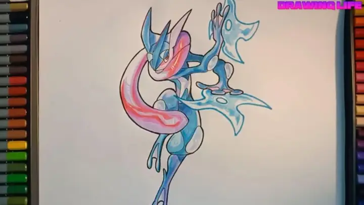 Cách Vẽ Pokemon Mega Gekkouga Cách Vẽ Pokemon Mega Gekkouga