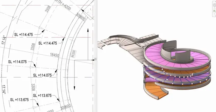 Cách Vẽ Ramp Cong Revit