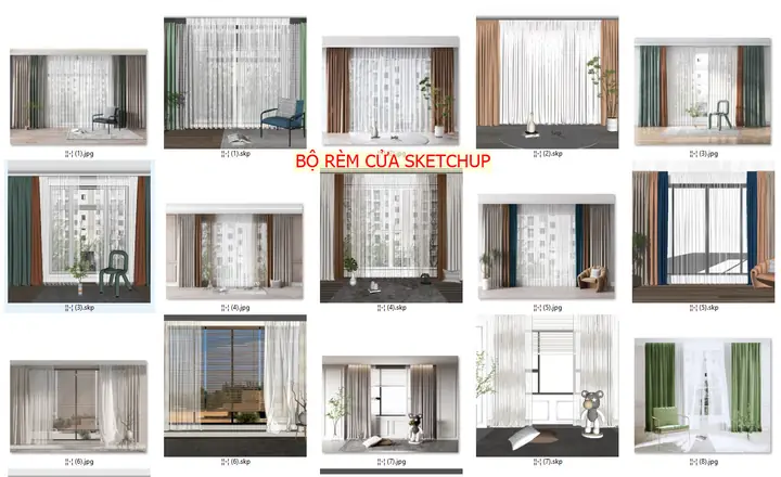Cách Vẽ Rèm Trong Sketchup