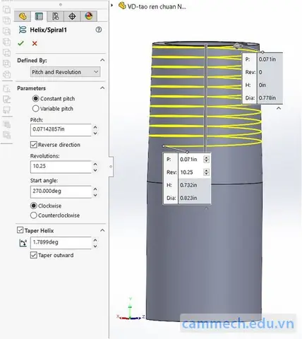 Cách Vẽ Ren Trong Solid Cách Vẽ Ren Trong Solid