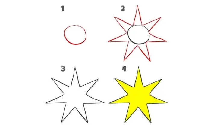 Cách Vẽ Sao 6 Cánh