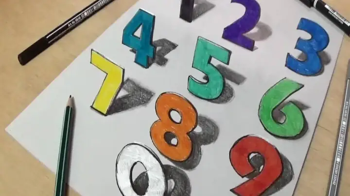 Cách Vẽ Số 2 3d