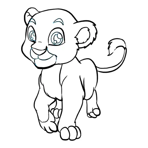 Cách Vẽ Sư Tử Simba