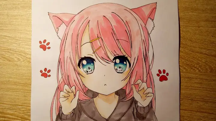 Cách Vẽ Tai Mèo Anime Cách Vẽ Tai Mèo Anime