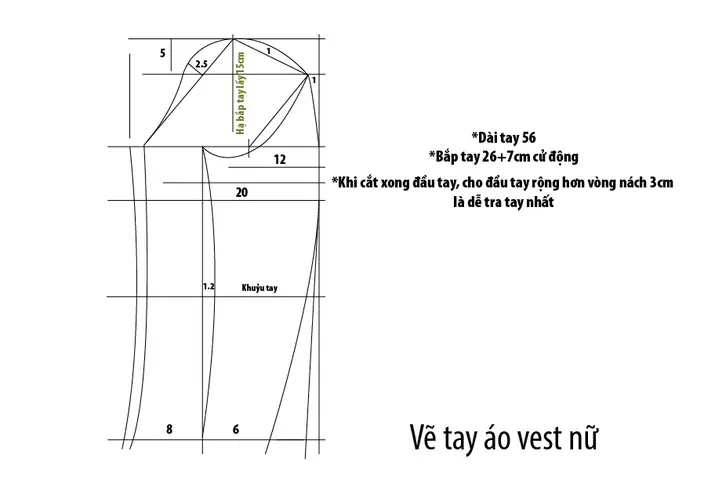 Cách Vẽ Tay Áo Vest Nữ Cách Vẽ Tay Áo Vest Nữ