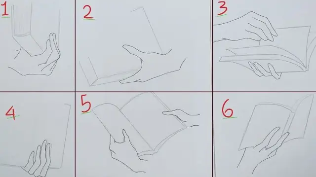 Cách Vẽ Tay Cầm Sách