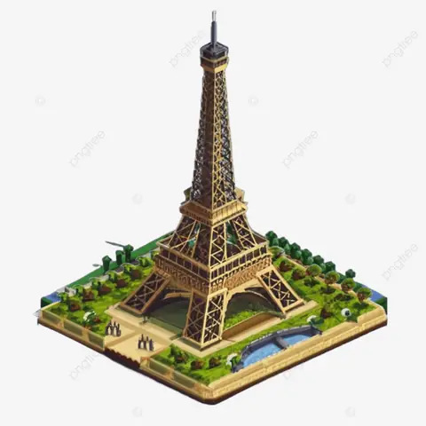 Cách Vẽ Tháp Pari 3d