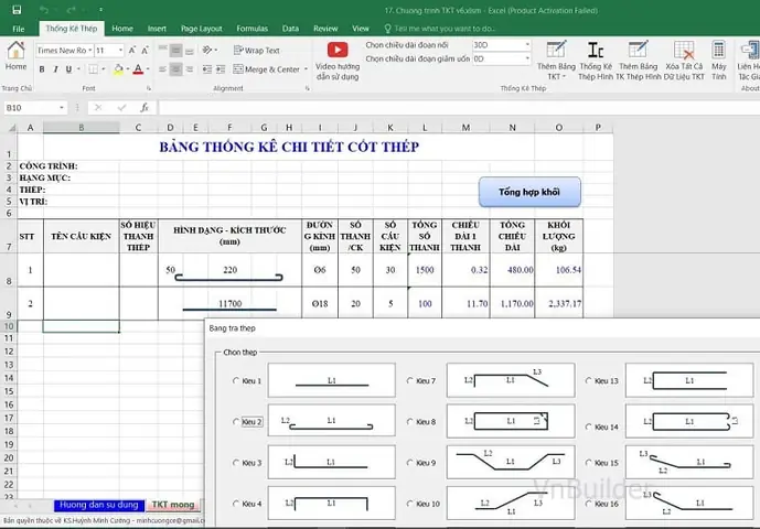 Cách Vẽ Thép Trên Excel