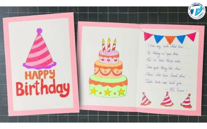 Cách Vẽ Thiệp Sinh Nhật Đẹp Cách Vẽ Thiệp Sinh Nhật Đẹp