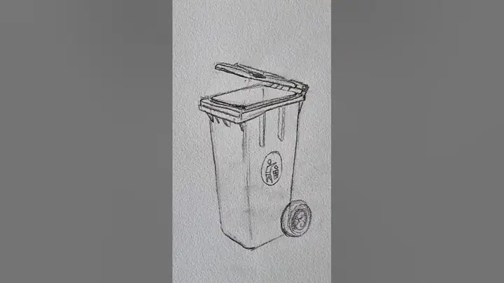 Cách Vẽ Thùng Rác Đơn Giản